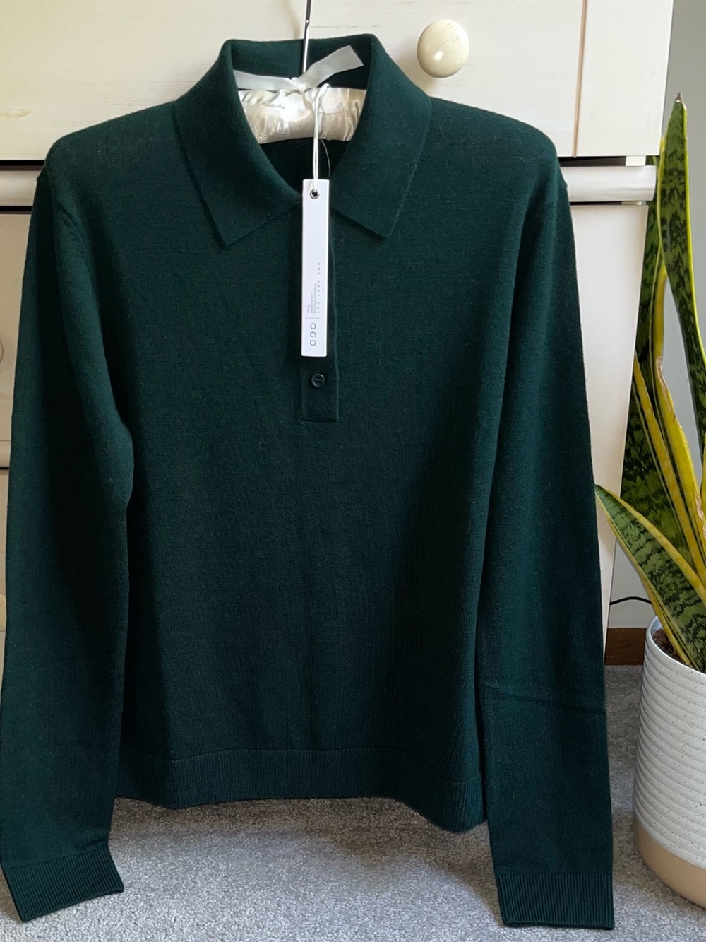 NWT One Grey Day Merino Polo M